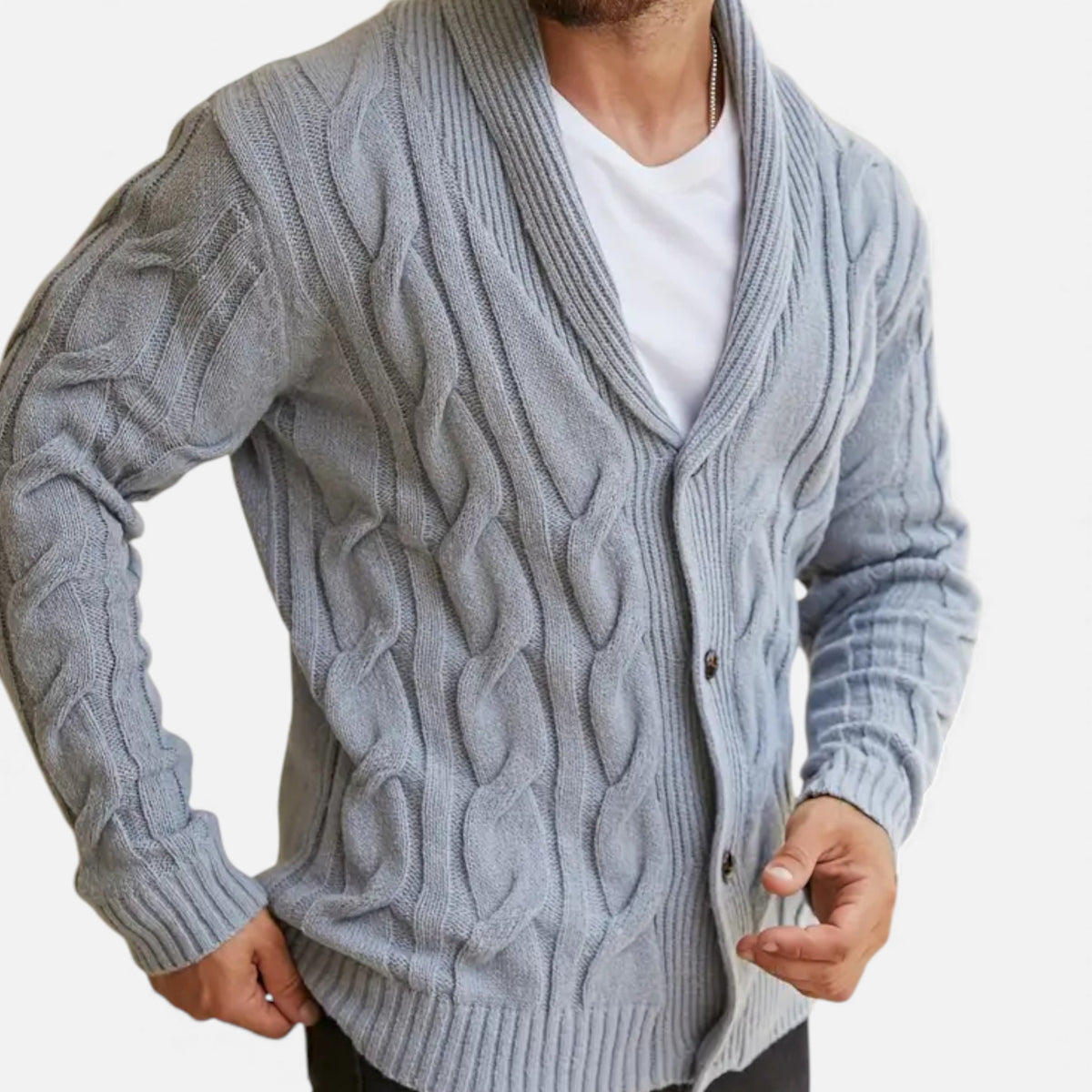 Old Fortune | Heren cardigan trui met knopen