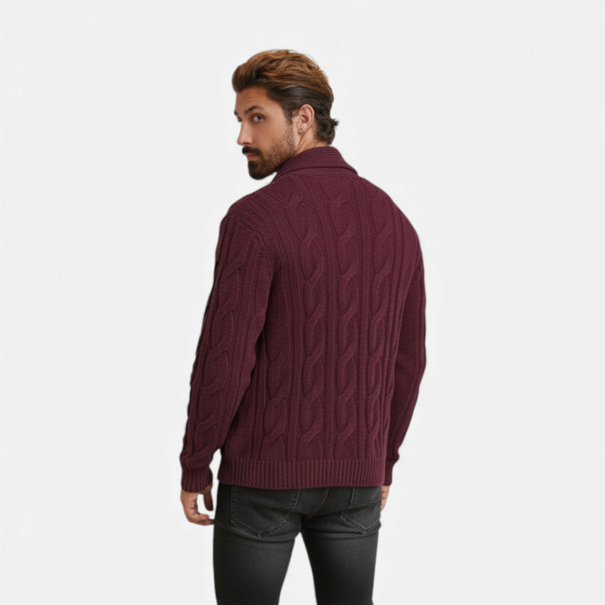 Old Fortune | Heren cardigan trui met knopen