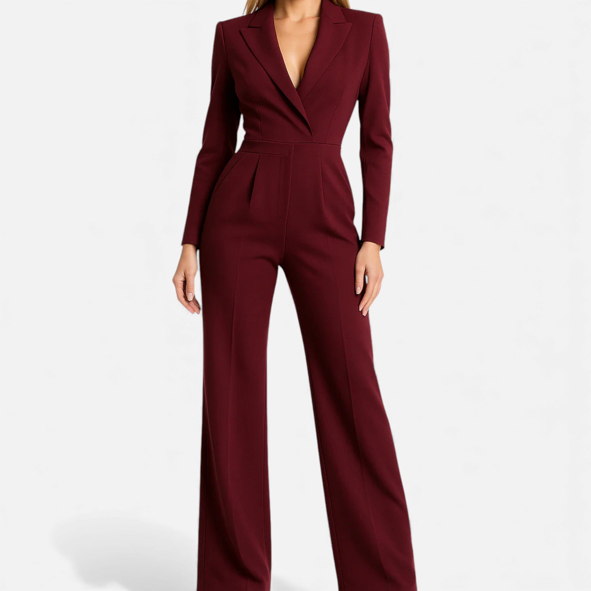 Old Fortune | Dames jumpsuit met diepe V-hals