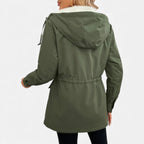 Old Fortune | Women's Winter Trench Coat with Adjustable Belt