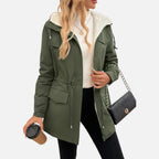 Old Fortune | Women's Winter Trench Coat with Adjustable Belt