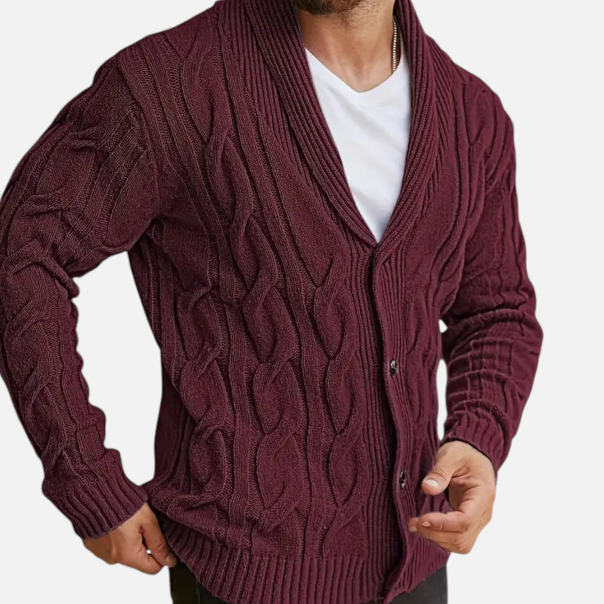 Old Fortune | Heren cardigan trui met knopen