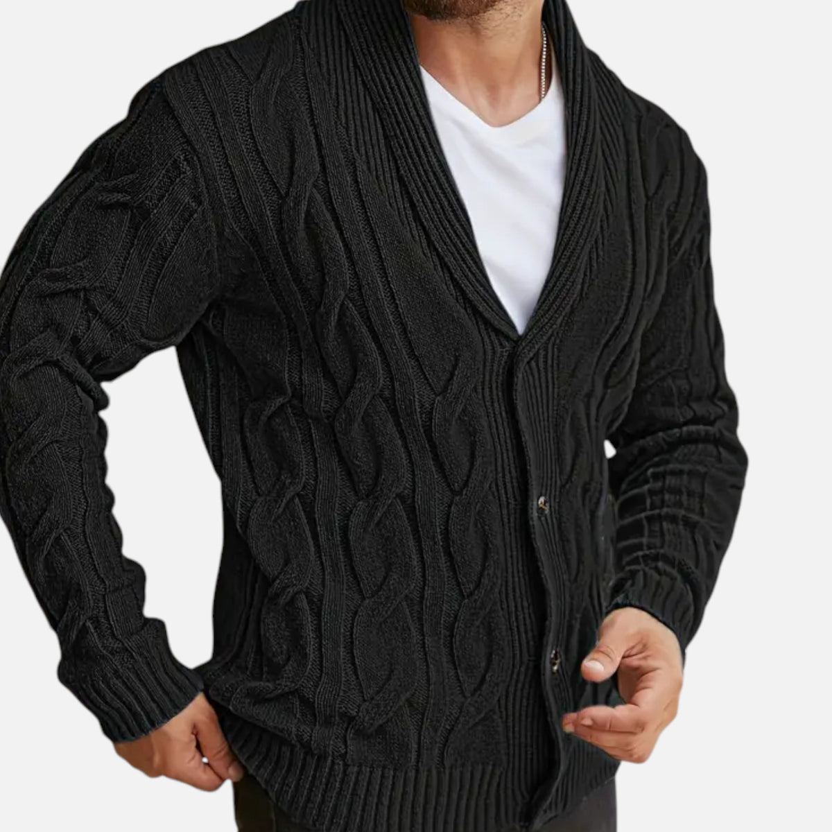 Old Fortune | Heren cardigan trui met knopen