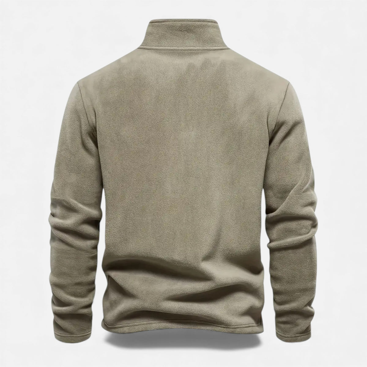 Old Fortune | Heren fleece trui met halve rits