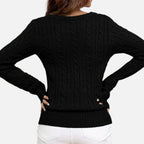 Old Fortune | Dames gebreide V-hals trui met patroon