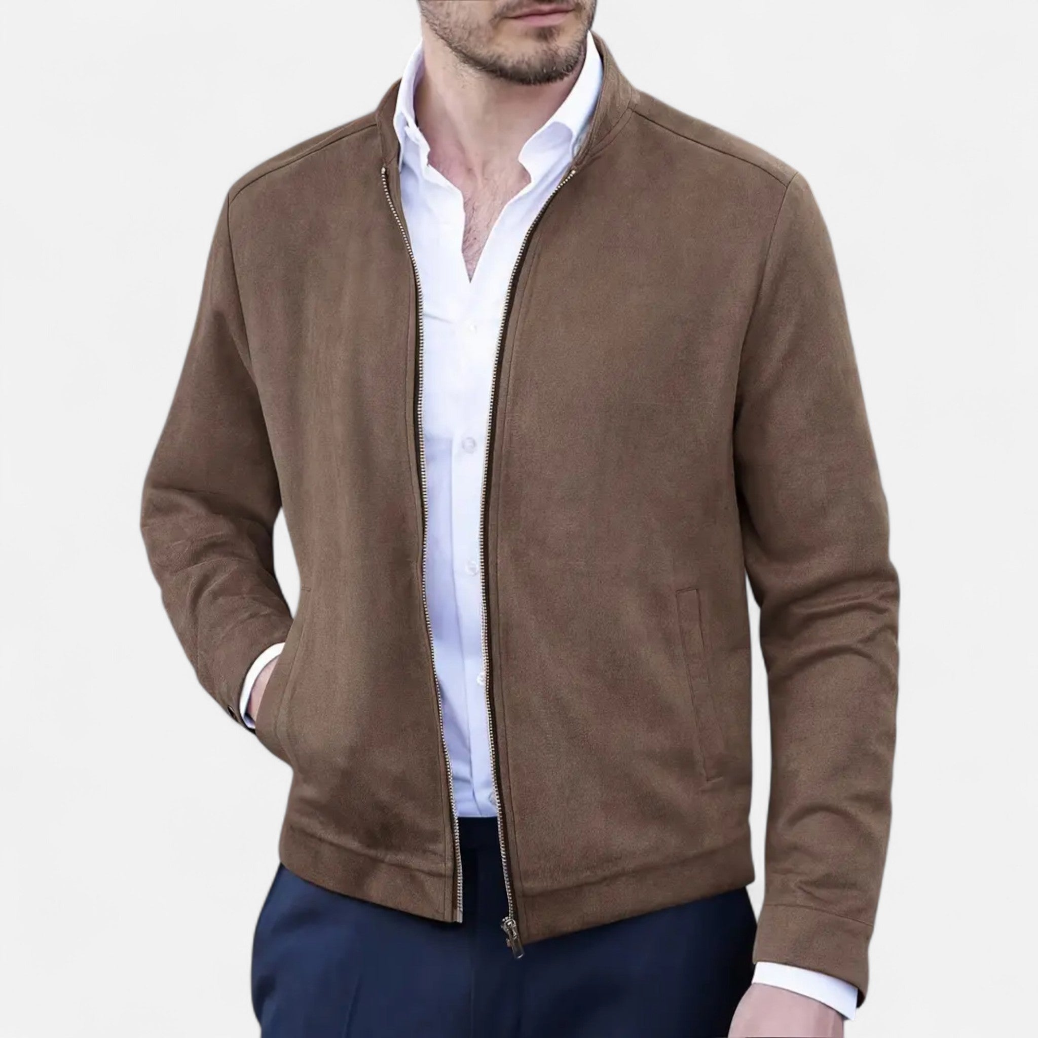 Old Fortune | Herren-Bomberjacke – Hellbrauner Klassiker für Herbst/Winter  