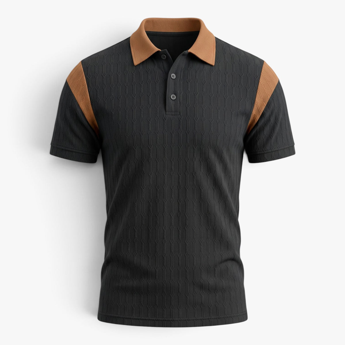 Old Fortune | Men's Polo Shirt with Contrasting Panels