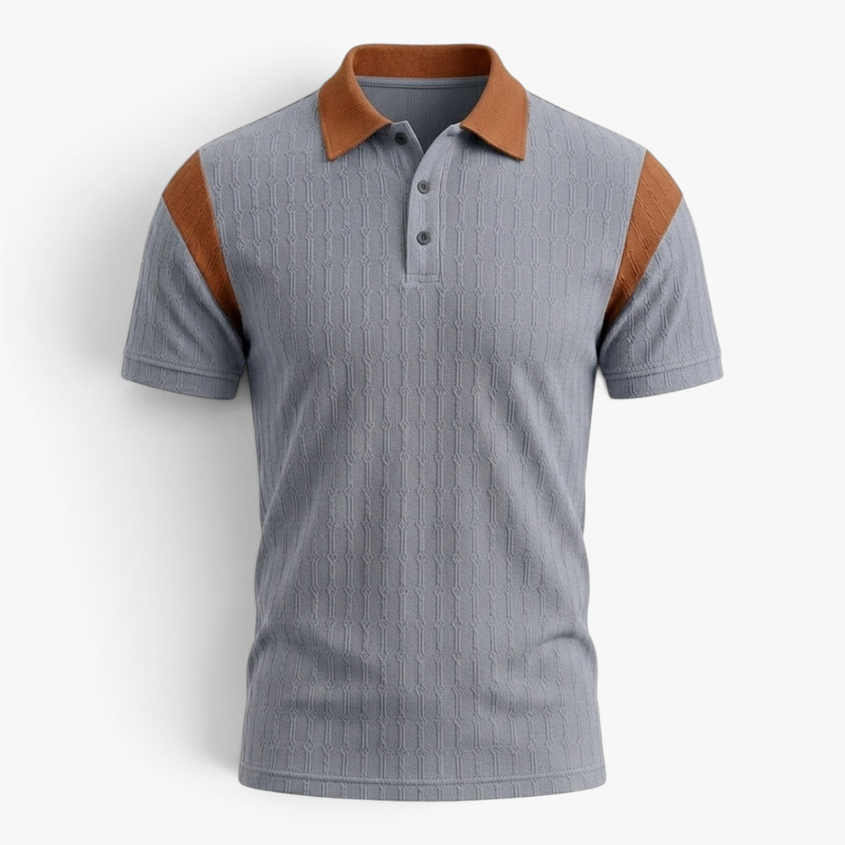 Old Fortune | Men's Polo Shirt with Contrasting Panels