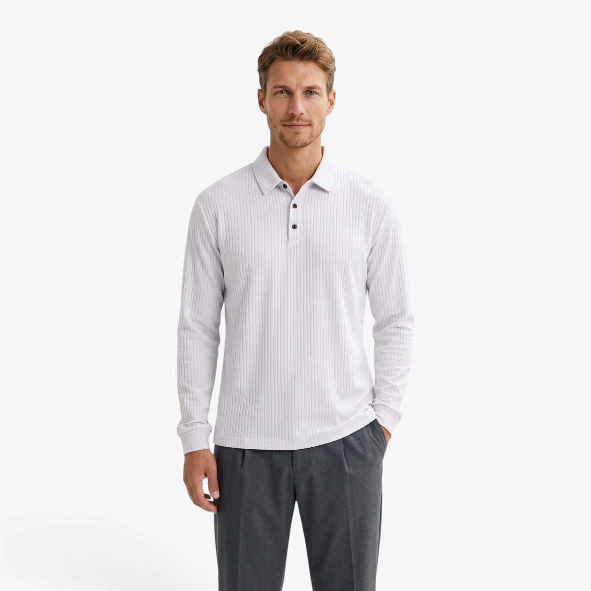 Old Fortune | Geripptes Poloshirt für Herren
