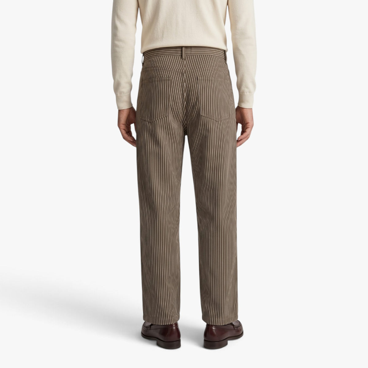Old Fortune | Men's wide-leg ribbed denim pants