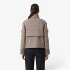 Old Fortune | Short houndstooth jacket with a double-breasted fastening