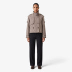 Old Fortune | Short houndstooth jacket with a double-breasted fastening