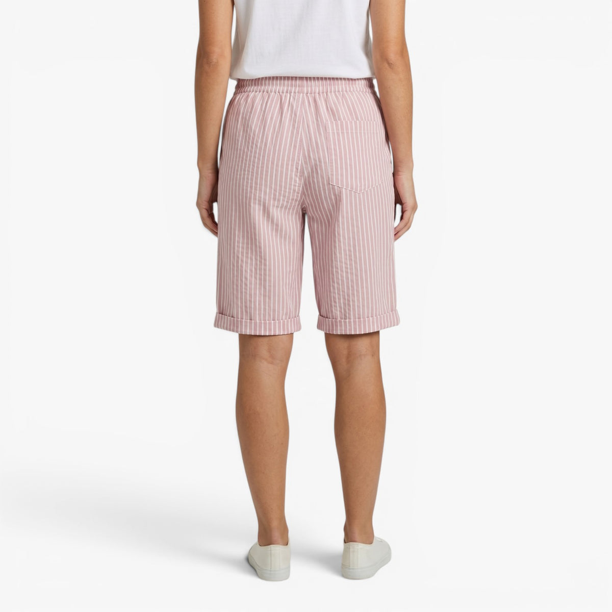 Old Fortune | Women's Striped Bermuda Shorts with a Relaxed Fit