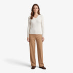 Old Fortune | Women's V-Neck Knit Sweater with Pattern