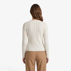 Old Fortune | Women's V-Neck Knit Sweater with Pattern