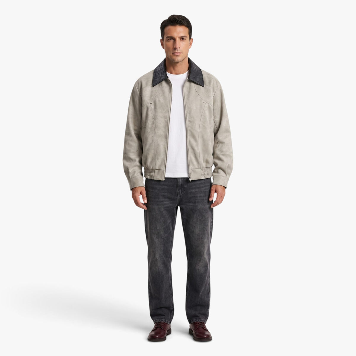Old Fortune | Herren-Freizeitjacke mit kontrastierendem Kragen