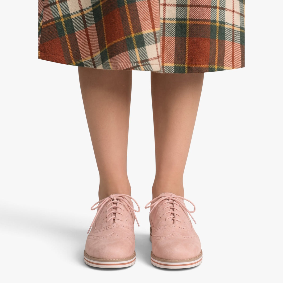 Old Fortune | Damen Leder Oxford Halbschuhe mit dekorativer Lochmusterung