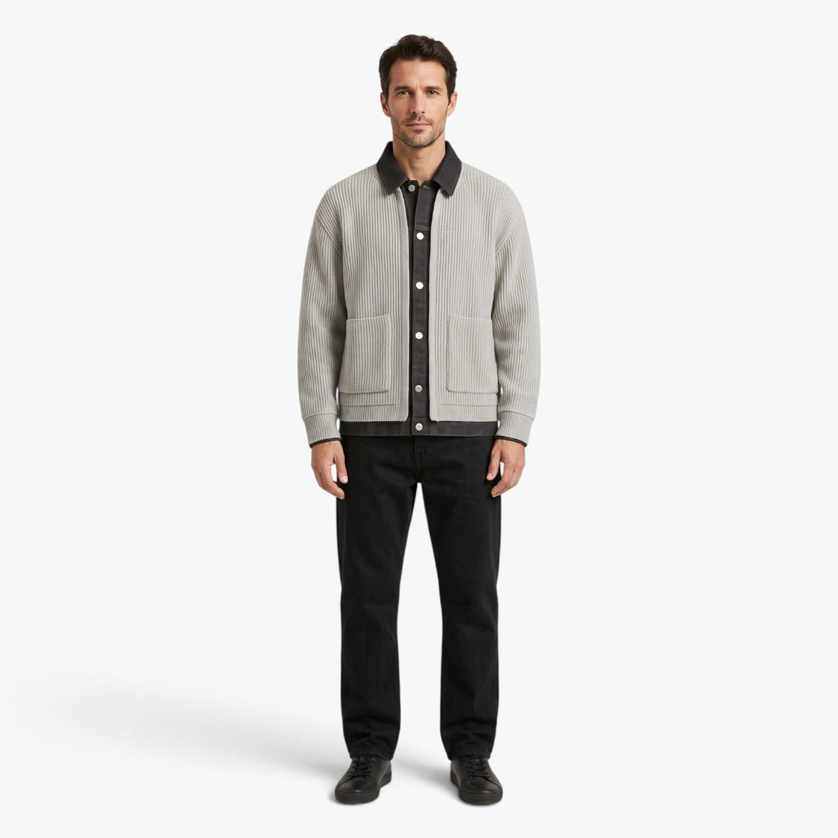 Old Fortune | Herren-Strickjacke mit Kragen