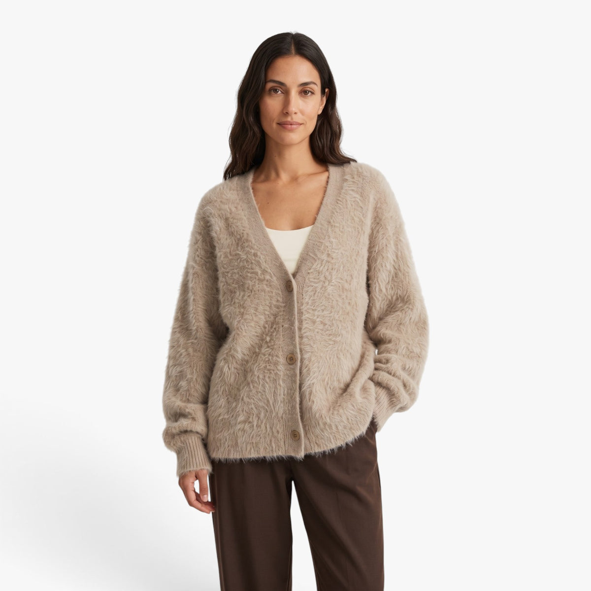 Old Fortune | Damesvest met zachte textuur