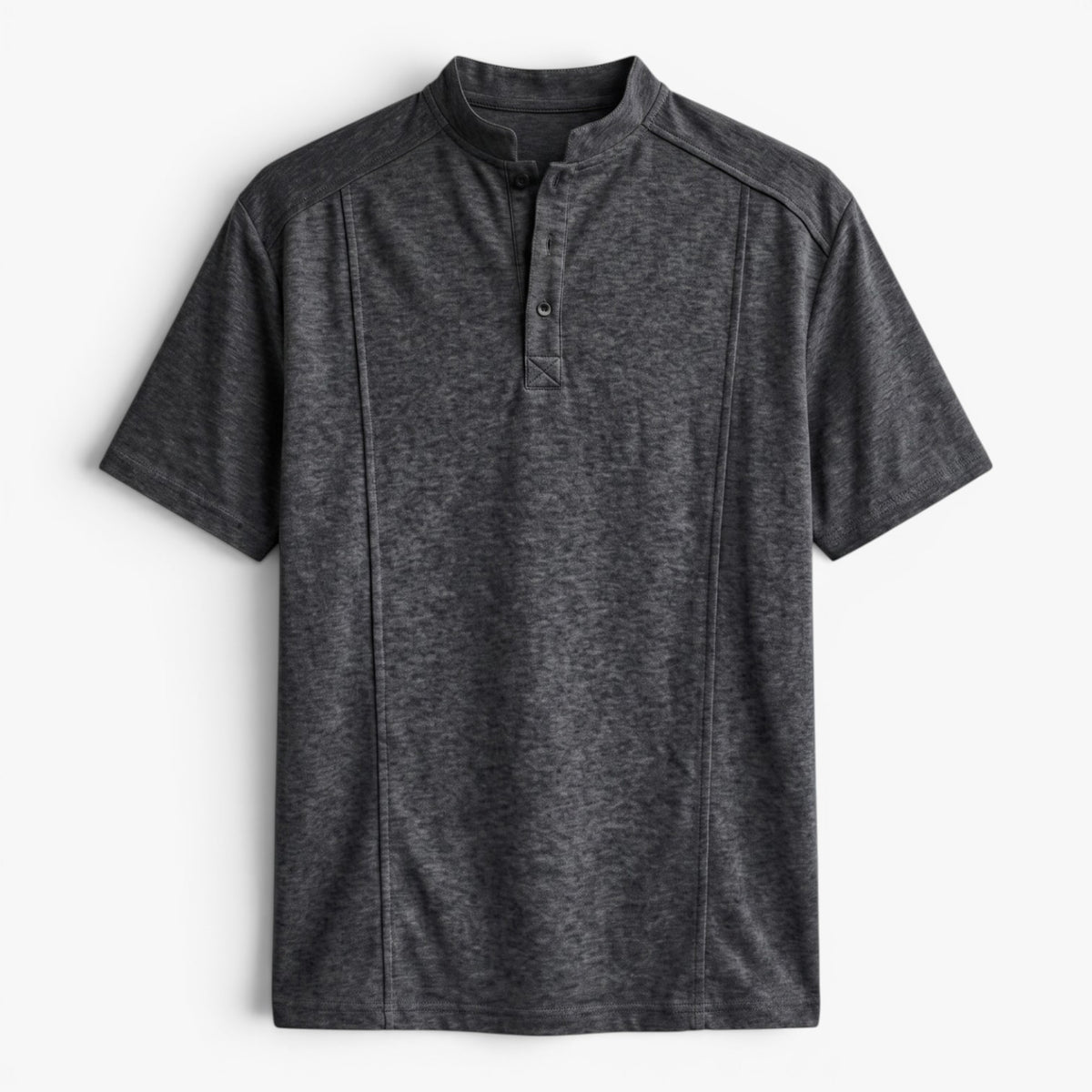 Old Fortune | Heren T-shirt met Korte Mouwen en Opstaande Kraag