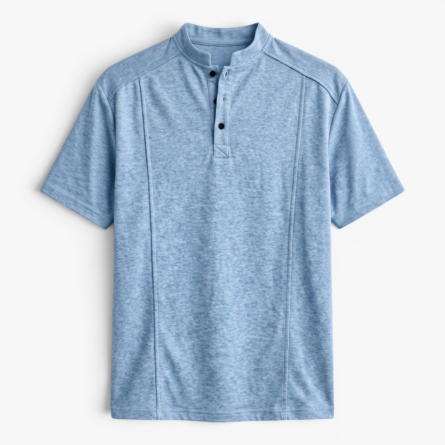 Old Fortune | Heren T-shirt met Korte Mouwen en Opstaande Kraag