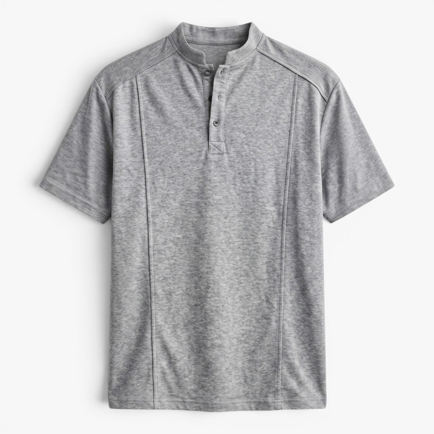 Old Fortune | Heren T-shirt met Korte Mouwen en Opstaande Kraag