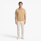 Old Fortune | Herren-Poloshirt mit gestricktem Ajourmuster