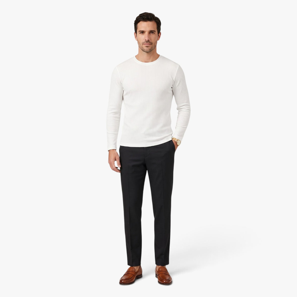 Old Fortune | Men’s Ribbed Long-Sleeve Shirt