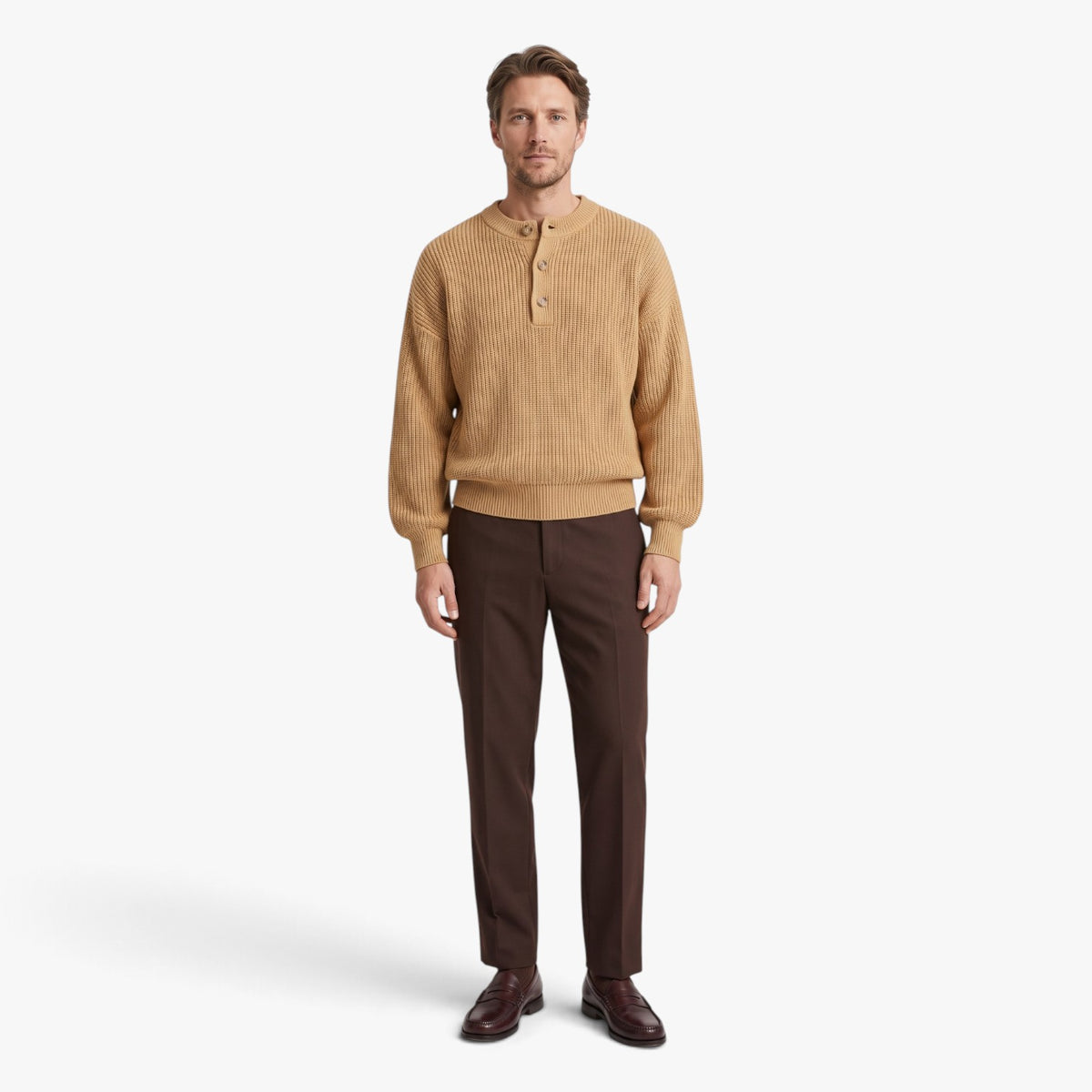 Old Fortune | Men's knitted sweater with a crew-neck fastening