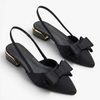 Old Fortune | Dames Slingback Pumps met Strik en Puntige Neus