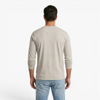 Old Fortune | Heren Henley T-shirt met Lange Mouwen en Zak Casual