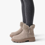 Old Fortune | Women's Winter Ankle Boots with Fur Trim
