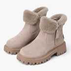 Old Fortune | Women's Winter Ankle Boots with Fur Trim
