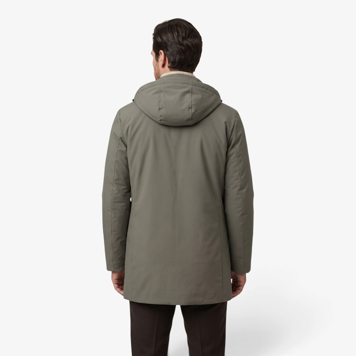 Old Fortune | Herren-Übergangsjacke mit Kapuze und verlängertem Schnitt
