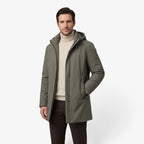 Old Fortune | Herren-Übergangsjacke mit Kapuze und verlängertem Schnitt