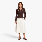 Old Fortune | Damen-Pullover mit geripptem Kragen