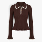 Old Fortune | Damen-Pullover mit geripptem Kragen