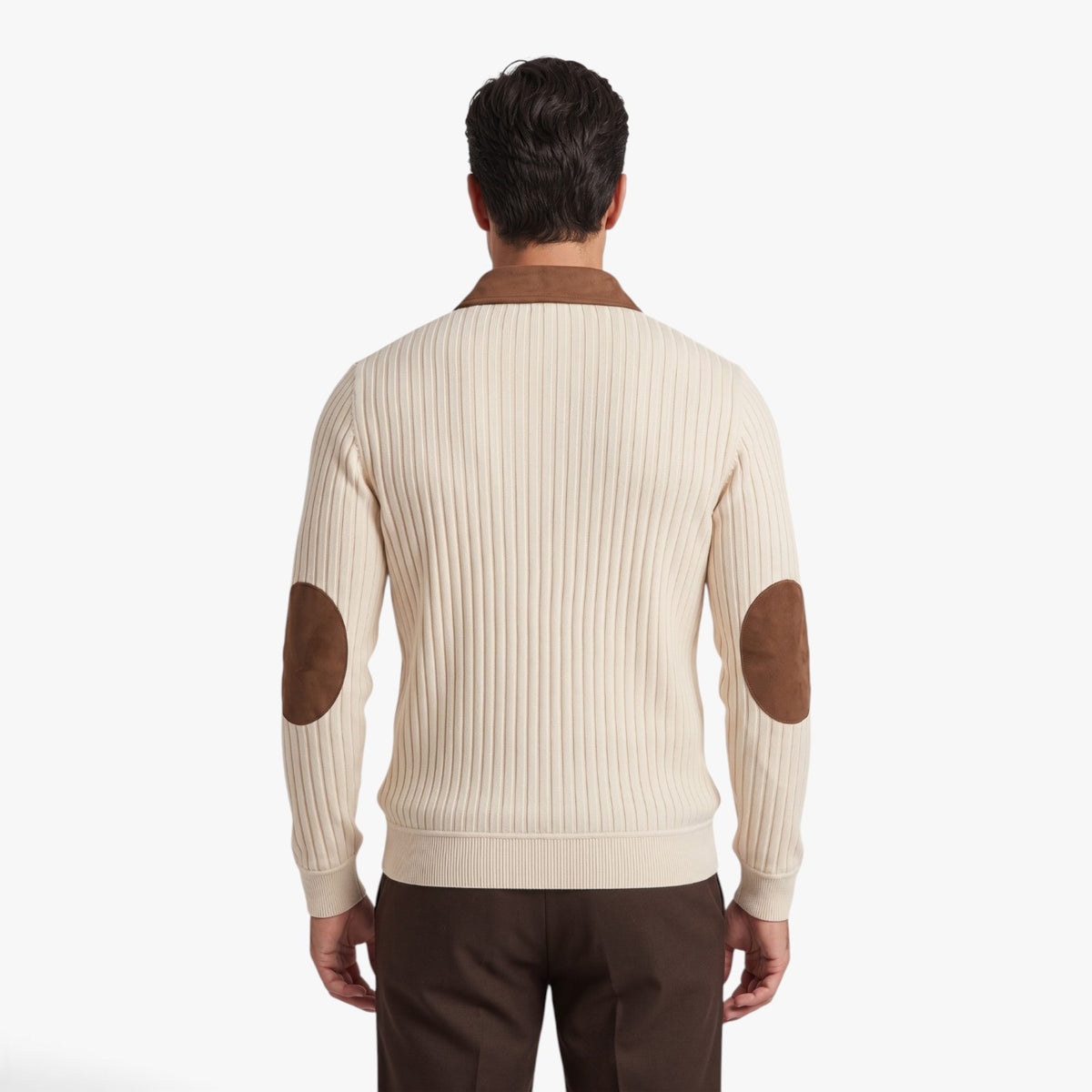 Old Fortune | Herren-Rippstrickpullover mit Reißverschluss