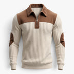 Old Fortune | Herren-Rippstrickpullover mit Reißverschluss