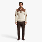 Old Fortune | Herren-Rippstrickpullover mit Reißverschluss
