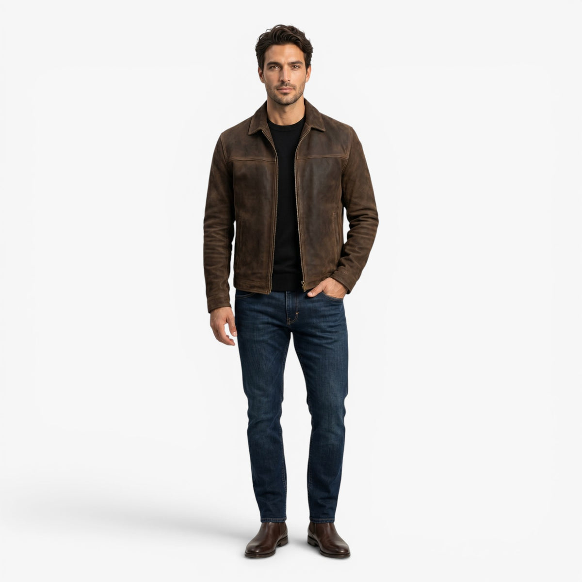 Old Fortune | Herren Vintage Jacke aus Kunstleder