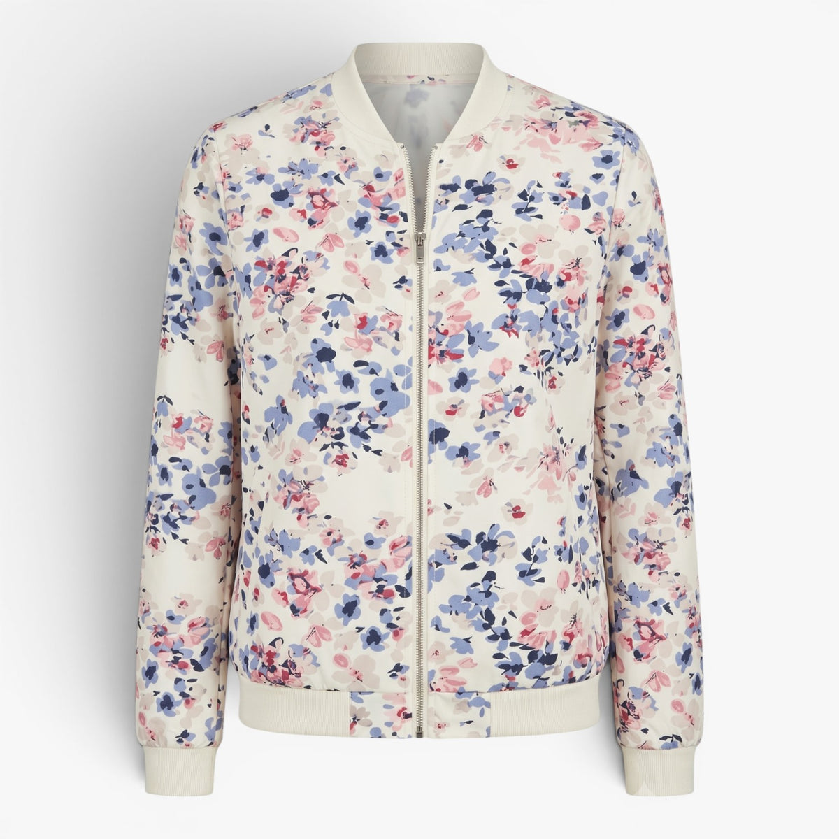 Old Fortune | Damska Kurtka Bomber w Kwiatowy Wzór