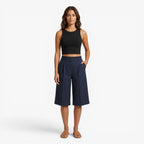 Old Fortune | Damen Culotte-Shorts mit breitem Bein und Streifenmuster