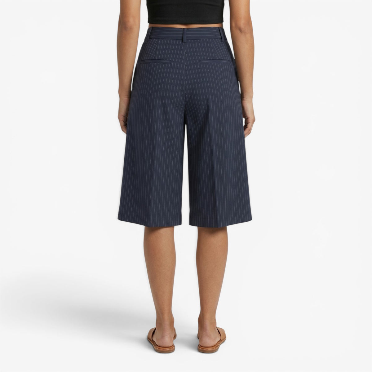 Old Fortune | Damen Culotte-Shorts mit breitem Bein und Streifenmuster