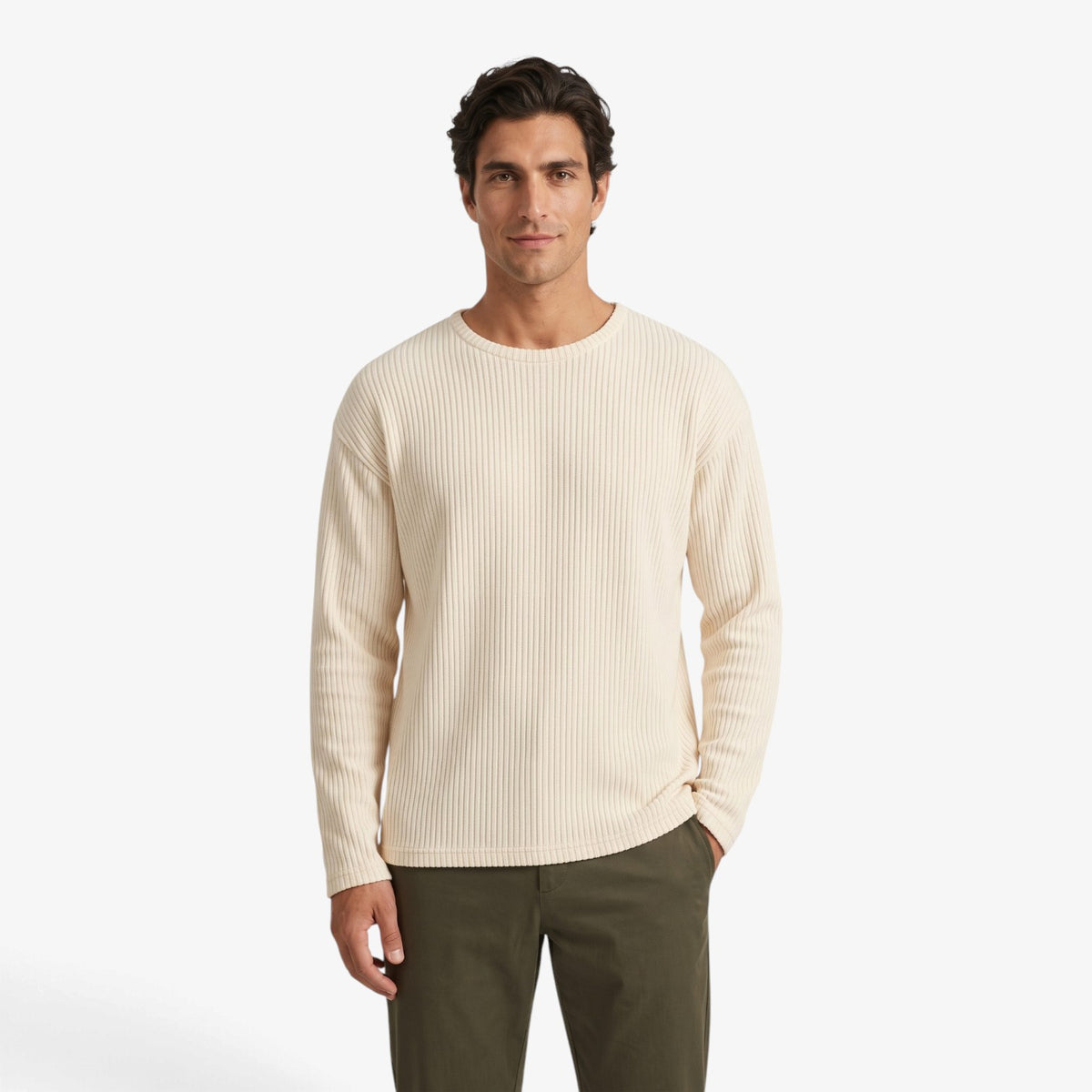 Old Fortune | Herrenpullover mit gerippter Struktur