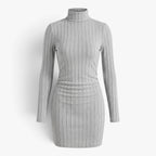 Old Fortune | Figurbetontes Damenkleid mit Rollkragen
