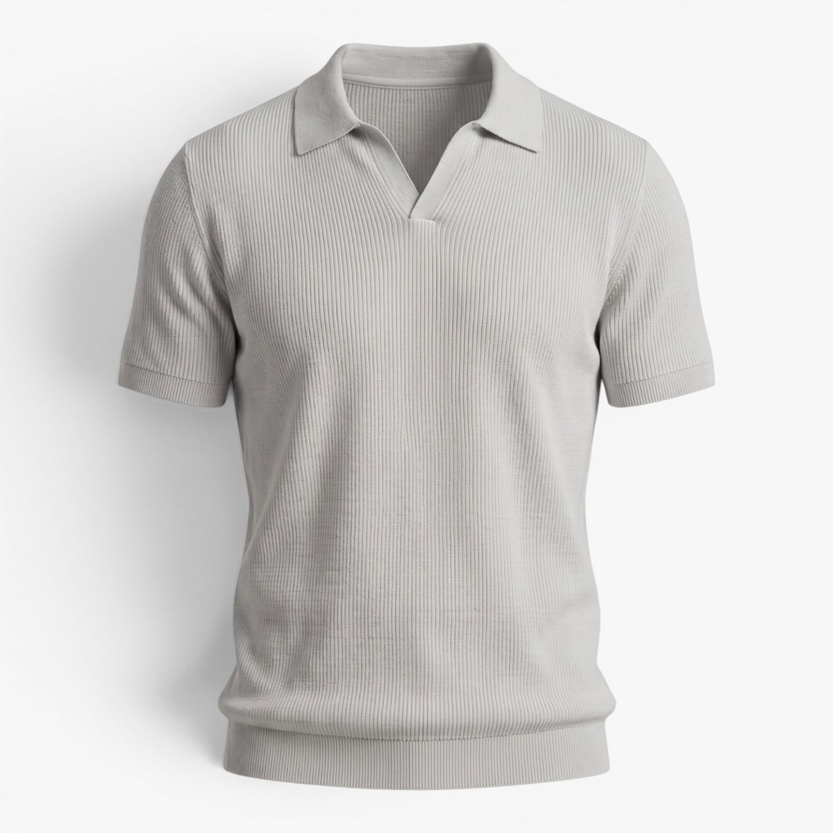 Old Fortune | Heren polyester poloshirt met gestructureerde afwerking