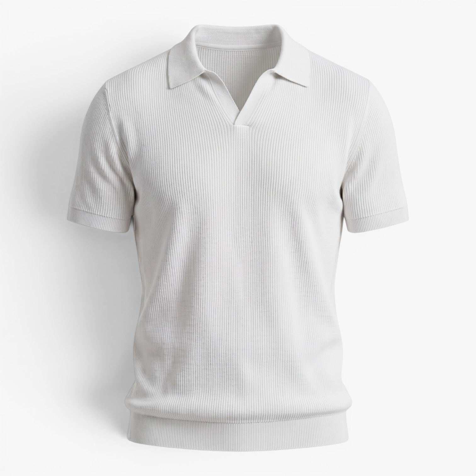 Old Fortune | Heren polyester poloshirt met gestructureerde afwerking