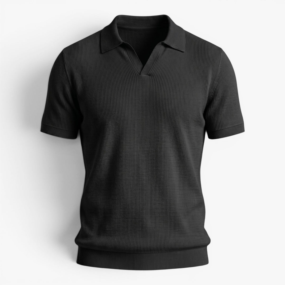 Old Fortune | Heren polyester poloshirt met gestructureerde afwerking