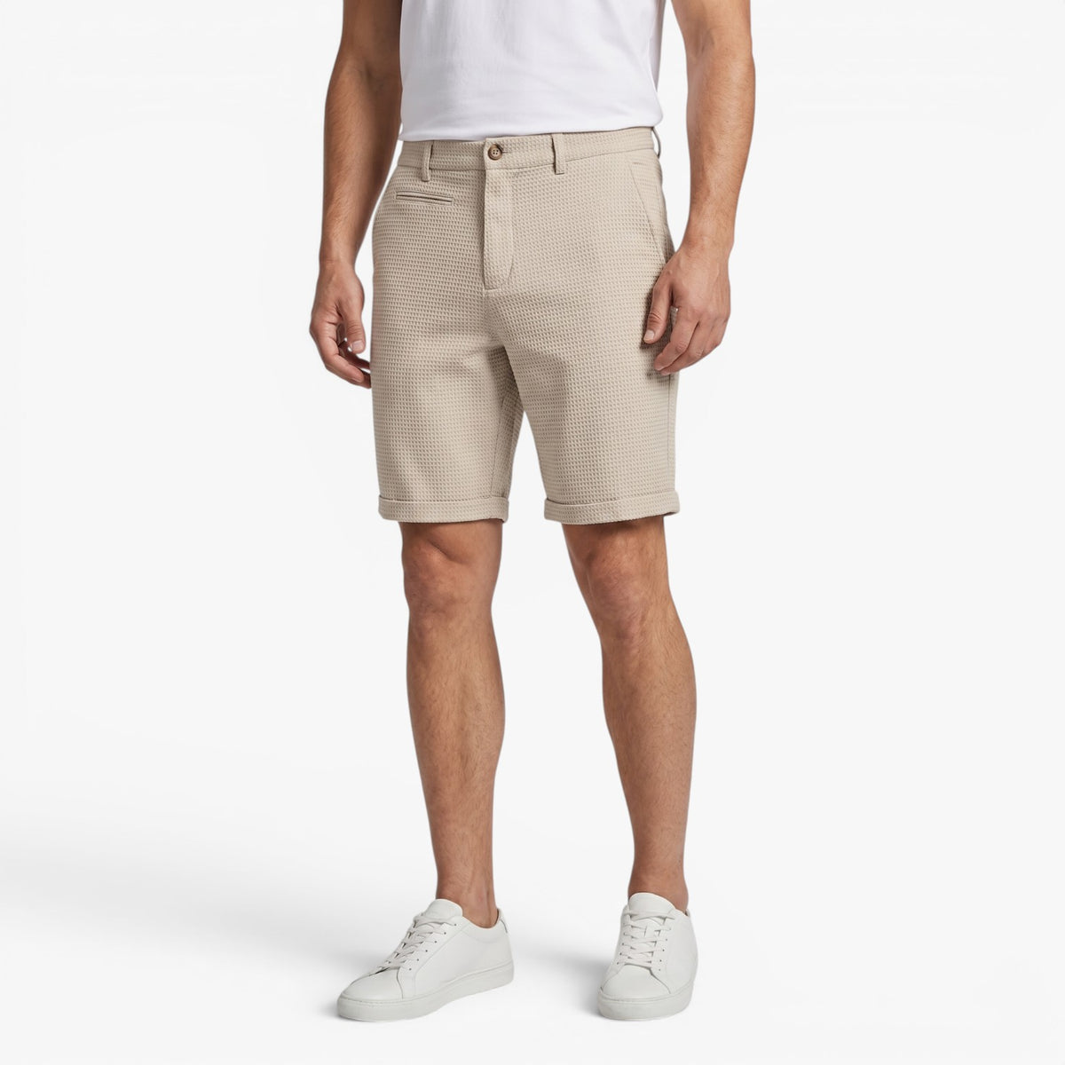 Old Fortune | Herren Texturierte Chino-Shorts Riviera